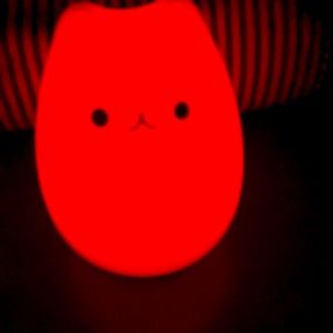 Portable silicone LED children cat night light